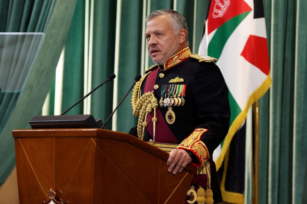 Bedecked with unearned military medals, King Abdullah preached to the choir in Amman yesterday. 