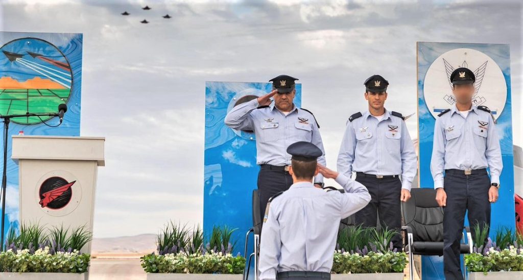 This was the opening ceremony at Nevatim AFB inaugurating the 116 Squadron of F35i's, nicknamed the Southern Lions Squadron.