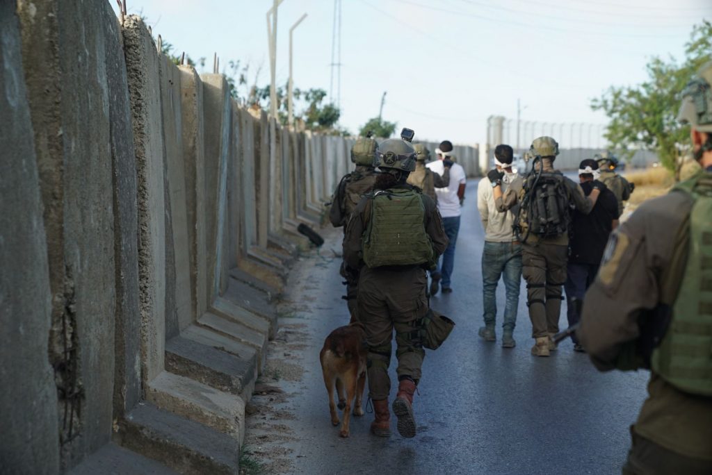 IDF forces with captured terrorists.