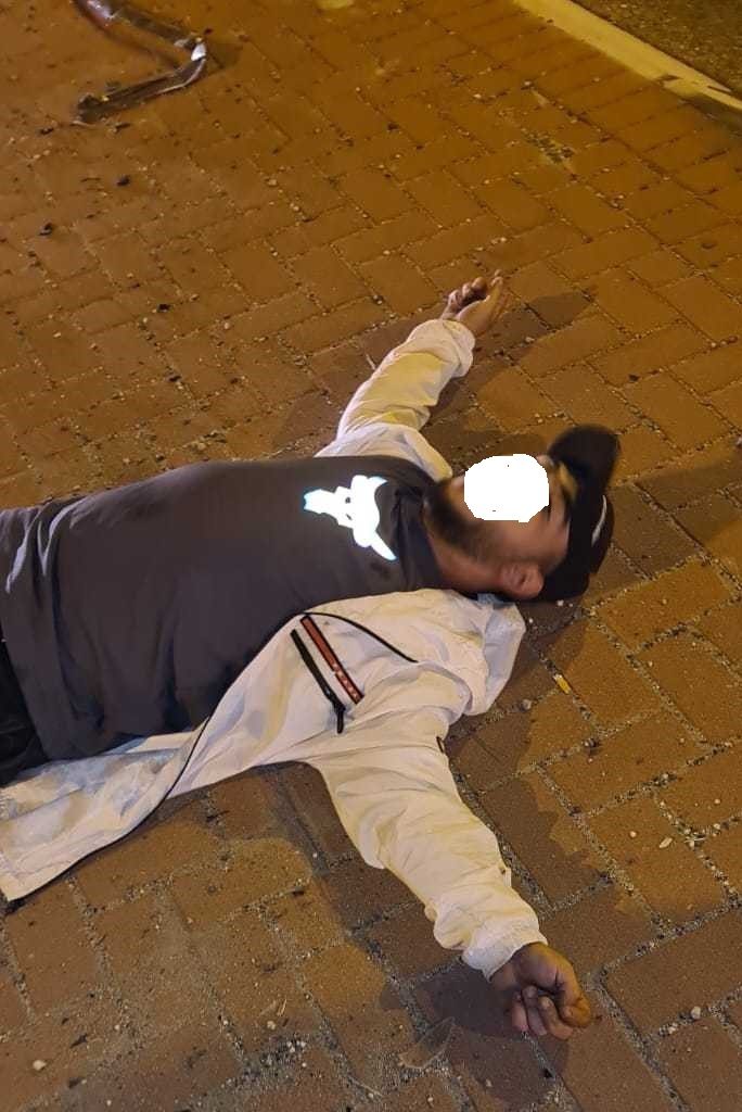 The dead terrorist--he was shot in the face.