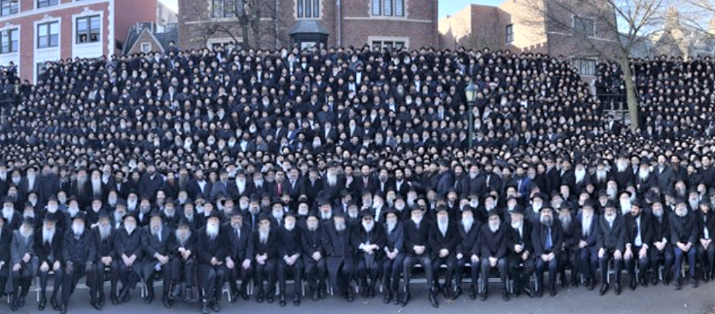 A Chabad group photo in Brooklyn yesterday.
