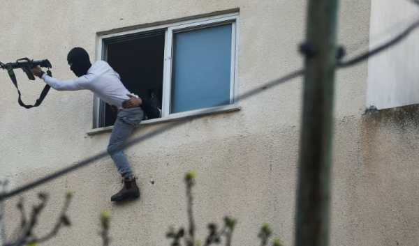 A terrorist in Kfar Jaba firing at our soldiers three days ago. This is what our soldiers face every time they enter Palestinian settlements. Fortunately, in this case, the terrorist was killed by our YAMAM fighters.