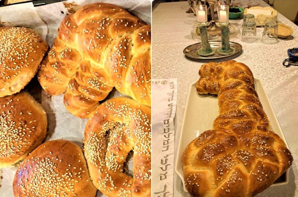 Now that Pesach is over, some creative Challot were baked yesterday--these came from a family in Ashdod.