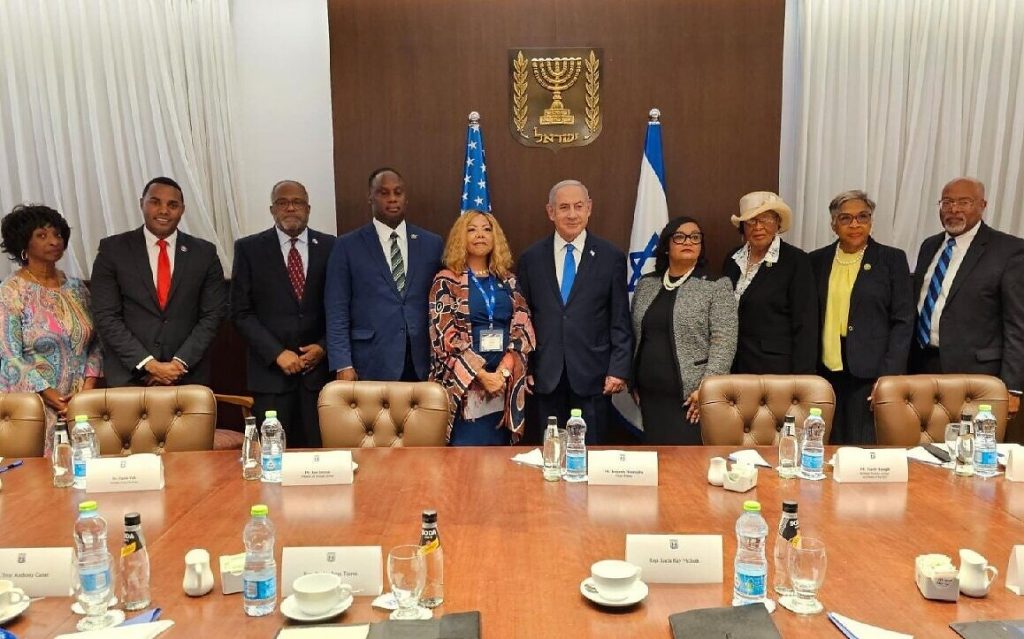 The Congressional Black Caucus meeting with PM Netanyahu this past week in Jerusalem.