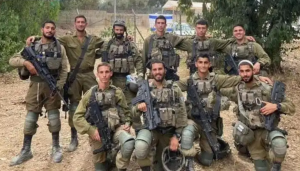Comrade in life; comrades in death: the Givati soldiers who were in the APC hit by the anti-tank missile. 