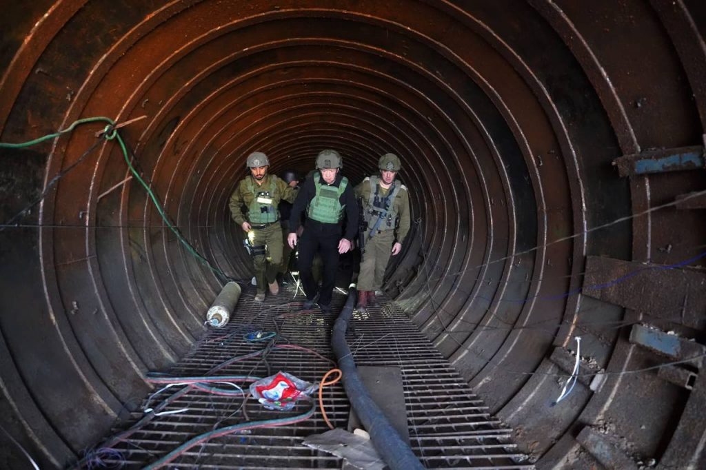 Our soldiers are finding tunnels like this (IDF photo of Defense Minister Gallant in a tunnel a few days ago.)