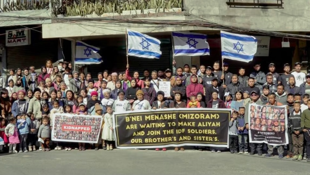 The Bnei Menashe in solidarity with Israel.