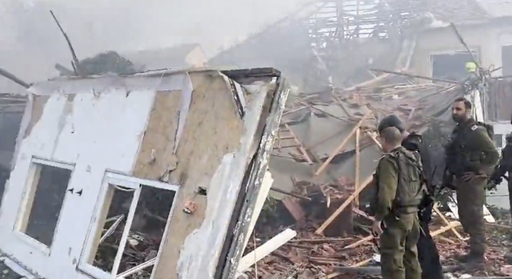 A home completely destroyed in Katzrin. One of several.